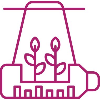 Bitki. Web simgesi basit illüstrasyon