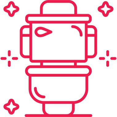 Hat Tuvaleti simgesi beyaz arkaplanda izole edildi. Tuvalet tabelası. Lavaboda. Renkli taslak konsepti. Vektör.