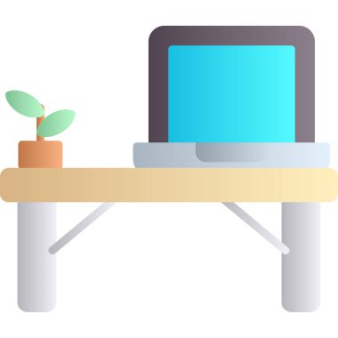 ev bitkisi ve ev bitkisi olan dizüstü bilgisayar