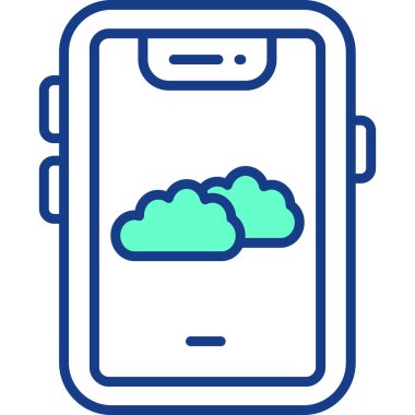 bulut hesaplama simgesi, vektör illüstrasyonu