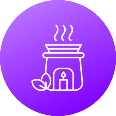 güzel çaydanlık vektör çizgisi simgesi