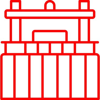 bina simgesi, vektör illüstrasyonu