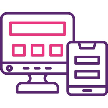 Bilgisayar monitörü. Basit resimleme