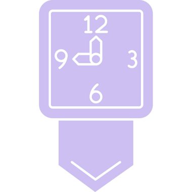 Saat simgesi vektör illüstrasyonu.