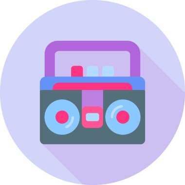 Kaset. Web simgesi basit illüstrasyon