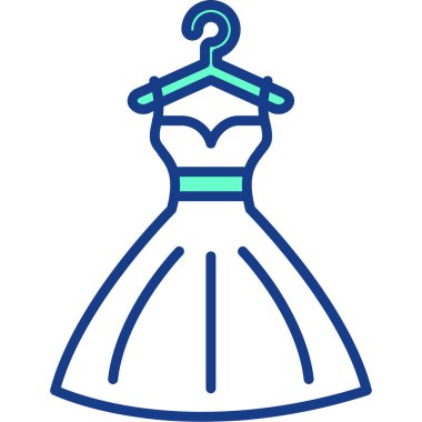 Moda kıyafeti. Web simgesi basit illüstrasyon