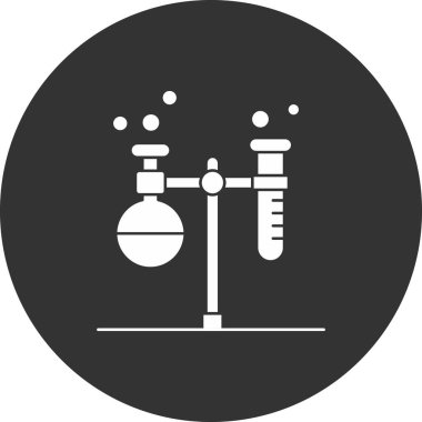 Kimya. Web simgesi basit illüstrasyon