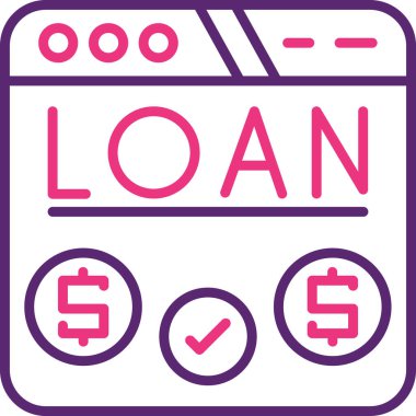 Borç. Web simgesi basit tasarım