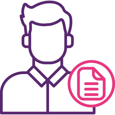 Bir insan simgesinin vektör illüstrasyonu