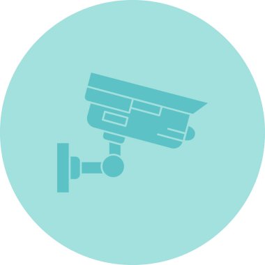 Gözetim kamerası. Basit illüstrasyon