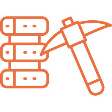 inşaat araçları simgesi, ince çizgi biçimi