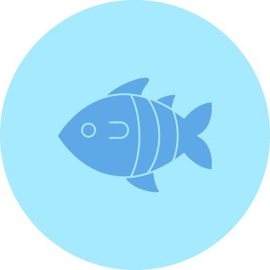 Balık. Web simgesi basit illüstrasyon