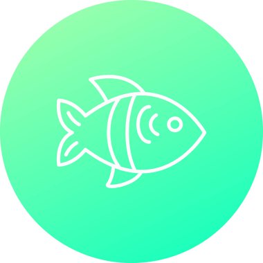 Balık simgesinin vektör illüstrasyonu