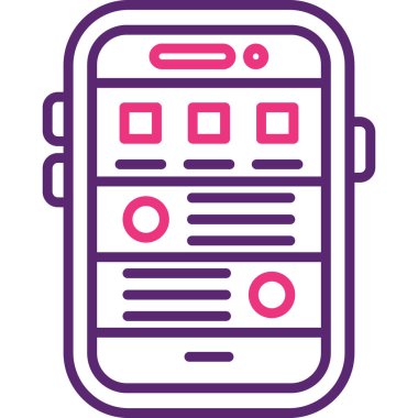 Cep telefonu simgesi, vektör illüstrasyonu