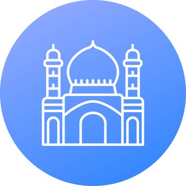 Moda tarzında izole edilmiş cami simgesi
