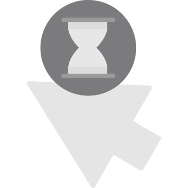 kum saati düz vektör simgesi