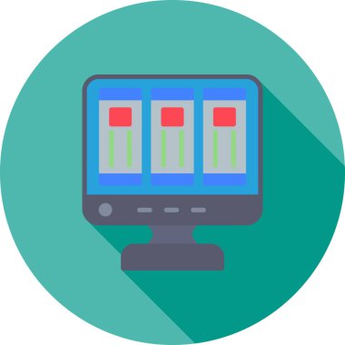 Renk paleti web simgesi, vektör illüstrasyonu