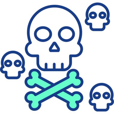 Kurukafa simgesi vektör illüstrasyonu