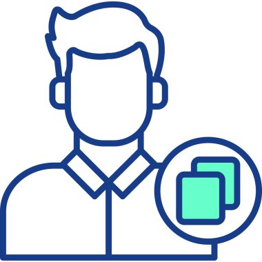 Adamım. Web simgesi basit illüstrasyon