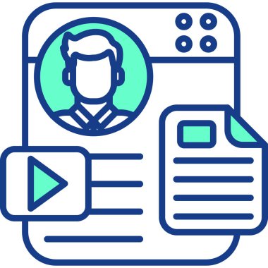 Ses kitabı. Web simgesi basit illüstrasyon