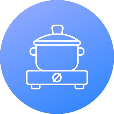 Pişirme simgesinin vektör illüstrasyonu