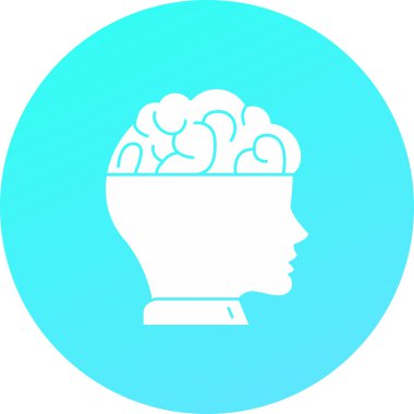 Beyin. Web simgesi basit tasarım