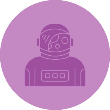 astronot simgesi vektör illüstrasyonu