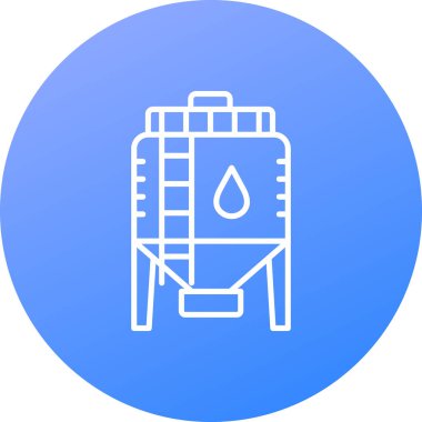 yağ tankı simgesi, vektör illüstrasyonu