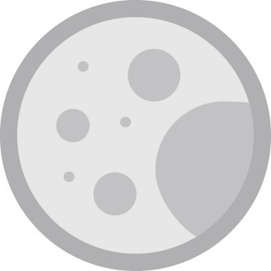 Ay düz vektör simgesi