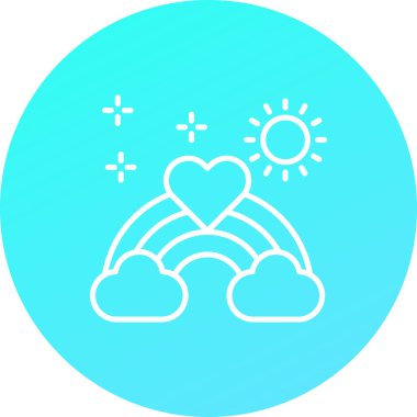 Bulut simgesi vektör illüstrasyonu