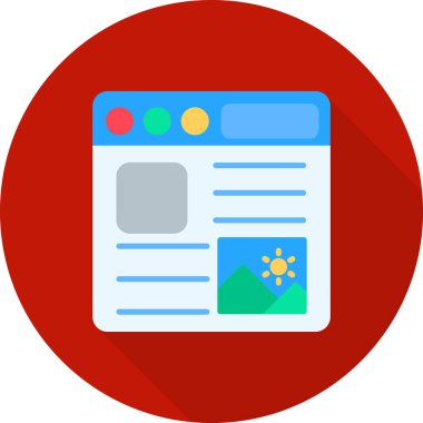 Web düz renk simgesi. vektör illüstrasyonu