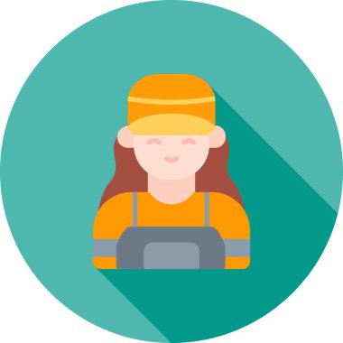 Bir kadın karakterin vektör çizimi