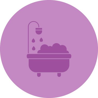 Duş. Web simgesi vektör illüstrasyonu