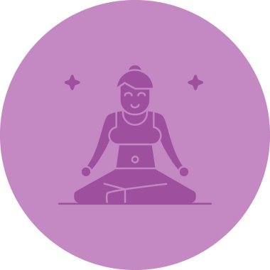 yoga. Web simgesi basit illüstrasyon