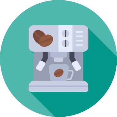 kahve makinesi simgesi, düz tasarım