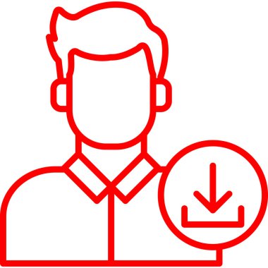 İş adamı simgesi vektör illüstrasyonu