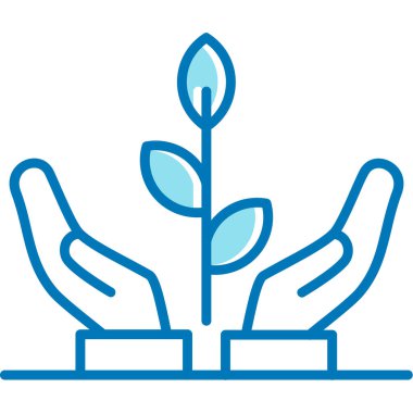 Bitki. Web simgesi basit illüstrasyon