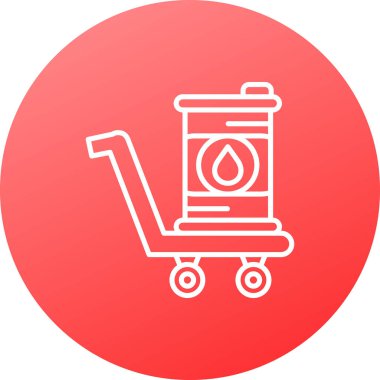 Beyaz arka planda su ikonu olan çizgi alışveriş arabası. Sepet alma, süpermarket teslimat servisi. Süpermarket sepeti sembolü. Renkli taslak konsepti. vektör