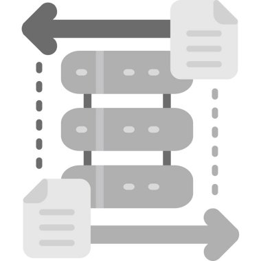 veritabanı veri depolama ağı simgesi ana hat biçiminde