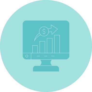 iş grafiği vektör simgesi modern illüstrasyon