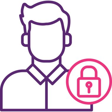 Kilitli bir adamın vektör çizimi