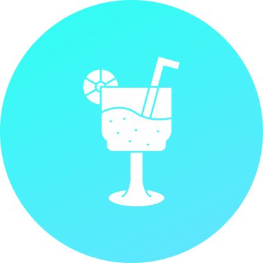 Kokteyl ikonu vektör illüstrasyon tasarımı
