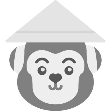 Hayvan şapkası vahşi simgesi ana hatlarıyla