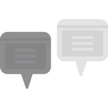 konuşma baloncukları simgesi, düz tasarım