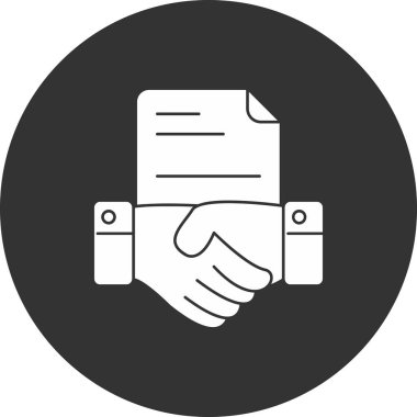 trend biçimi izole edilmiş arkaplanda el sıkışma simgesi