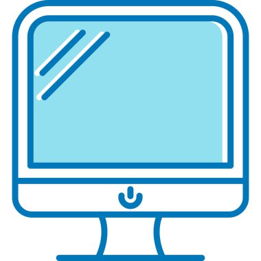Monitör. Web simgesi basit illüstrasyon