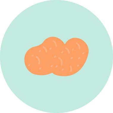 Patates. Web simgesi basit illüstrasyon