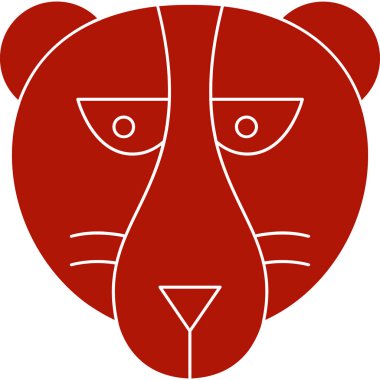 Kızıl Ayı kafa illüstrasyonu