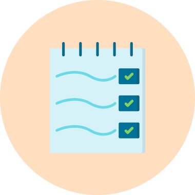 kontrol listesi simgesi vektör illüstrasyonu