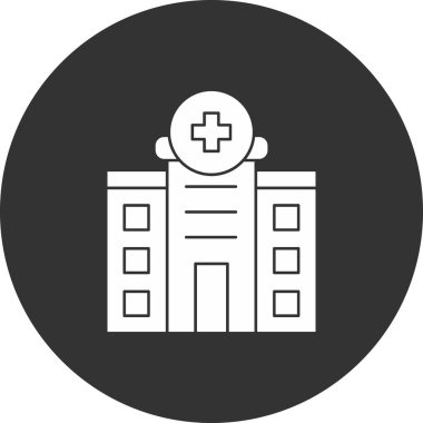 Hastane vektör ikonu. biçim düz tasarım sembolüdür.